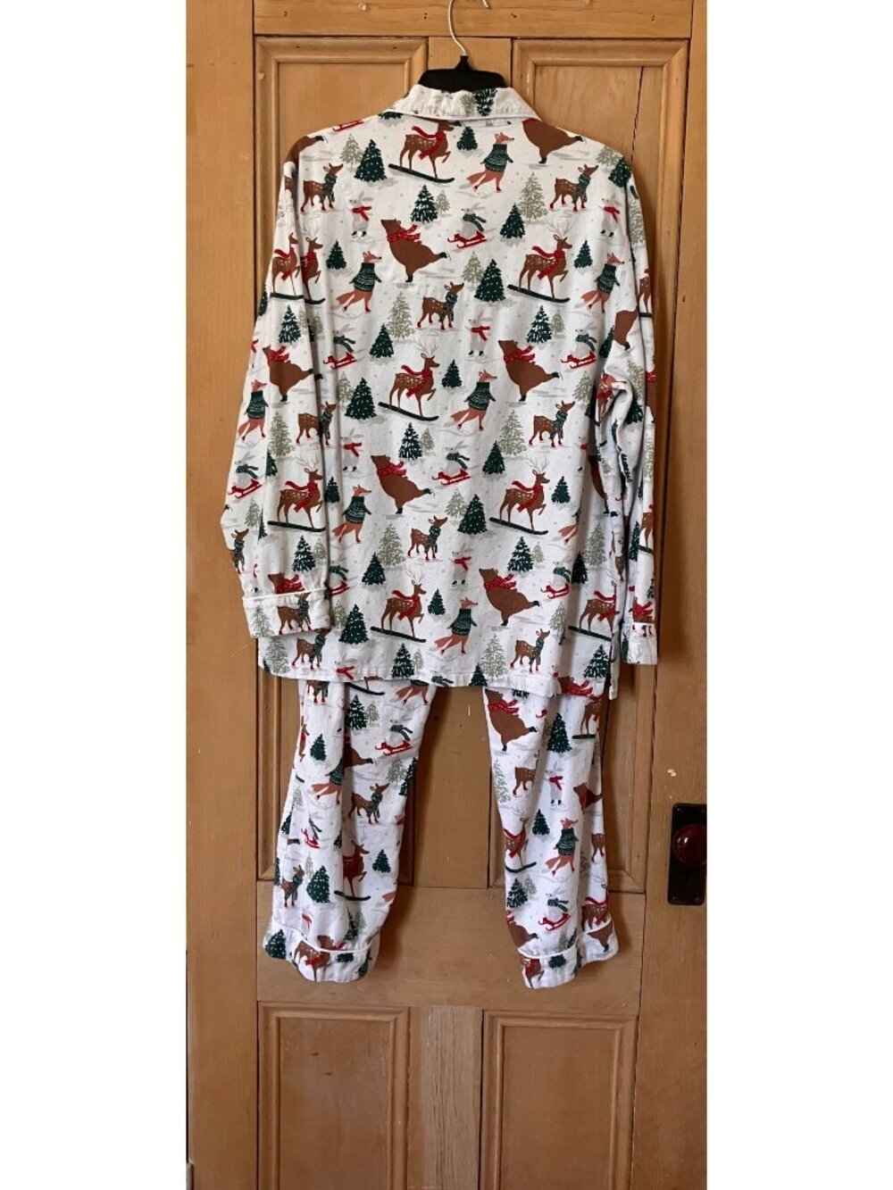 The Company Store Womens Winter Skating Animals Pajama Set Sz Small White XM EXC - Picture 9 of 12